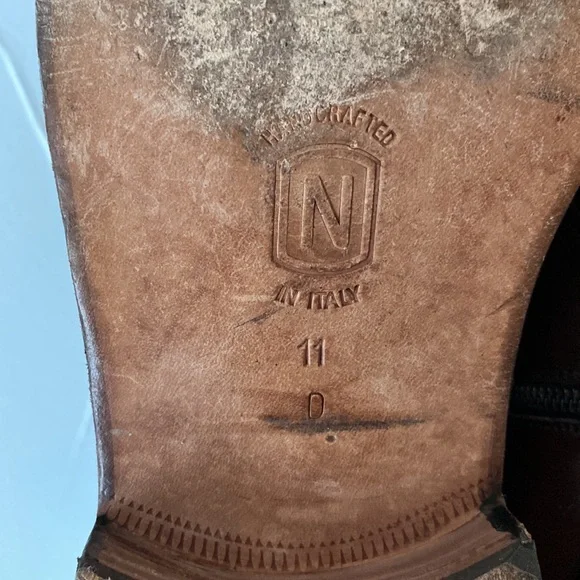 Nordstrom Mens Italian Made Soft Supple Leather Regalo Boots side Zip Size 11 - Picture 16 of 16